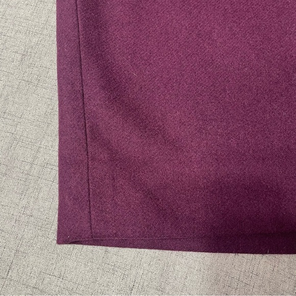 J. Crew Wool Straight Pencil Skirt Purple Burgundy 8 - Picture 5 of 11